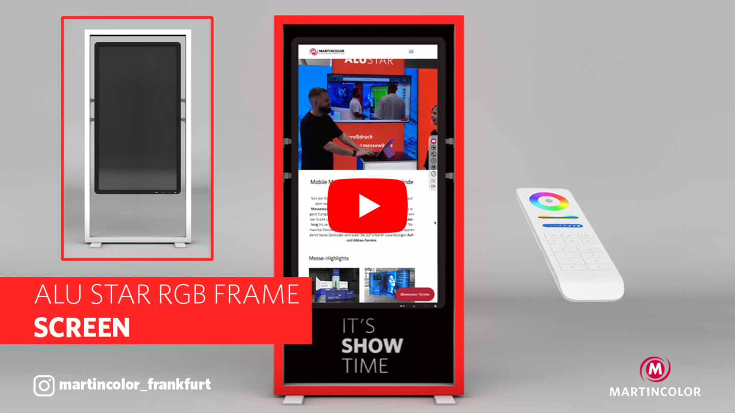 ALU STAR RGB Frame mit integriertem Bildschirm