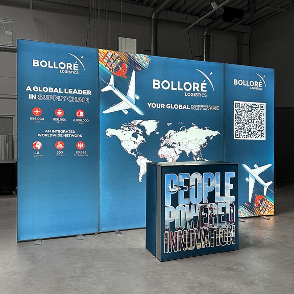 LED Messewand - ALU LightUp - Bolloré Logistics LED Messewand - ALU LightUp - Bolloré Logistics