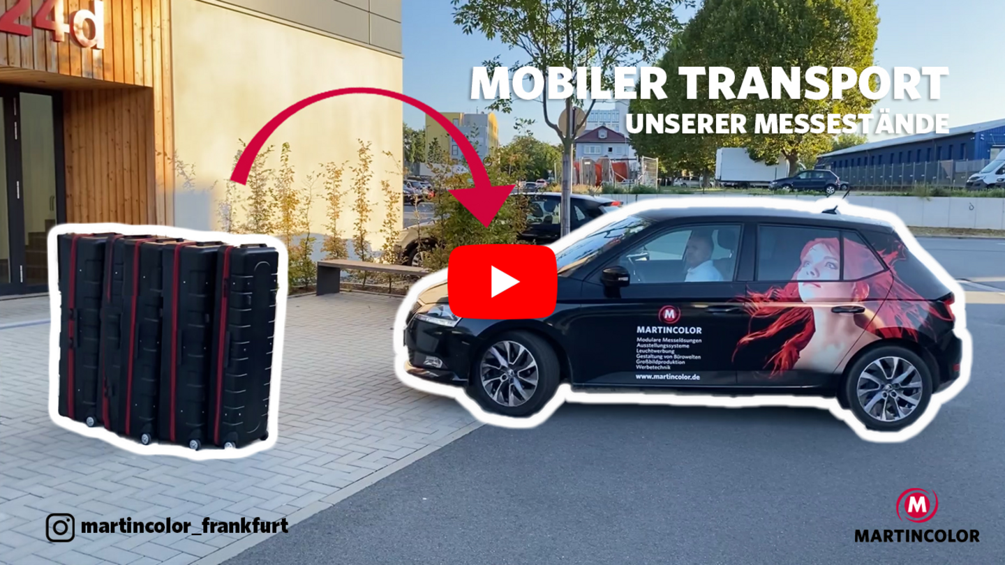 Transport de stands d'exposition mobiles