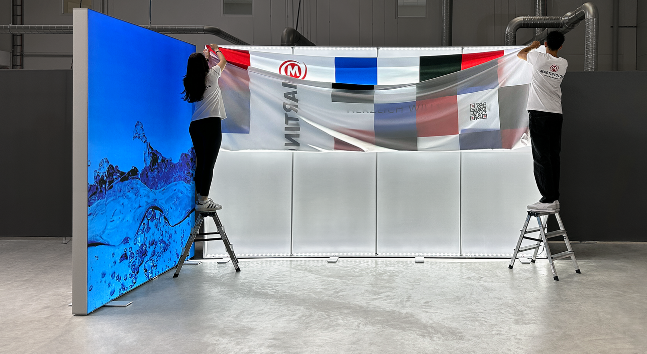 LED Messewand - Aufbau