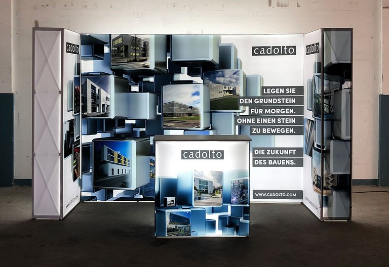 Mur d'exposition LED - GRID Lightbox - Cadolto Modulbau GmbH