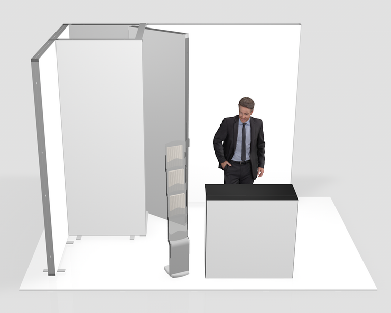 3D-Messestandplanung - Eckstand 3D-Messestandplanung - Eckstand