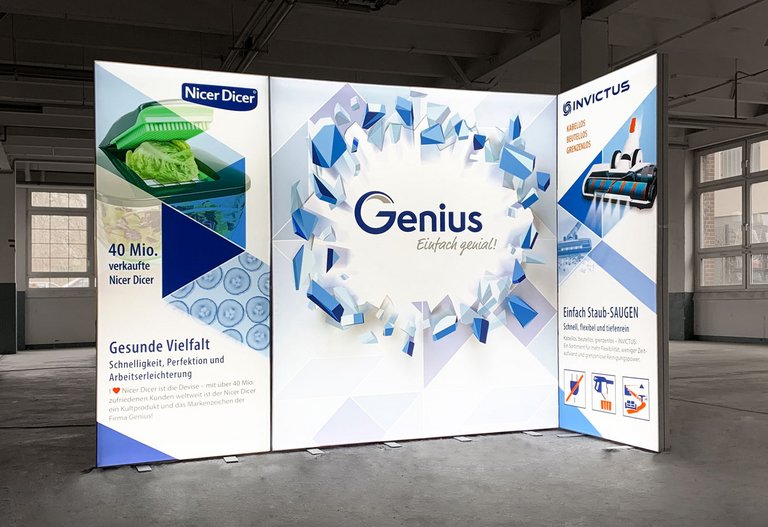 Mur d'exposition LED - ALU LightUp - Genius GmbH