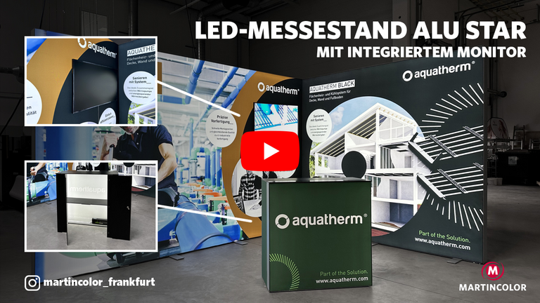 Proyecto de cliente stand de exposición LED aquatherm